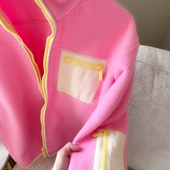 Florence by Mills Pink Fleece Jacket with Cream Accents cloud - Picture 5 of 8